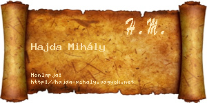 Hajda Mihály névjegykártya